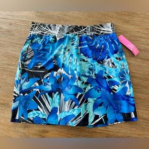 NEW Skort Obsession Blue Floral Skort with pockets, Size XXL